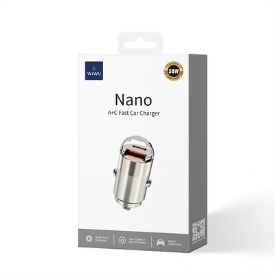 Автомобильное зарядное Wiwu Nano Series A+C Fast Car Charge 30w QC-028(6)