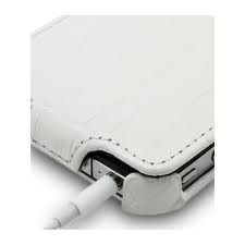Кожаный чехол книга Melkco Leather Case White LC для Apple iPhone 4/4S(3)