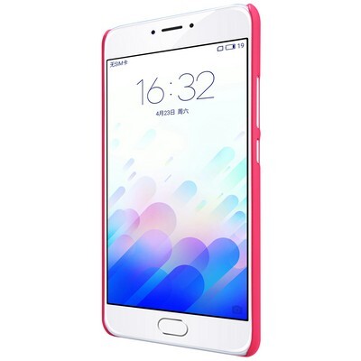 Пластиковый чехол с пленкой Nillkin Super Frosted Shield Red для Meizu M3 Note(2)