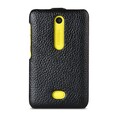 Кожаный чехол Melkco Leather Case Black LC для Nokia Asha 501(#2)