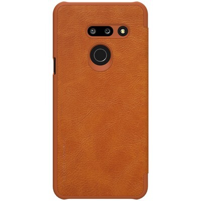 Кожаный чехол Nillkin Qin Leather Case Коричневый для LG G8(2)