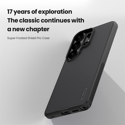 Пластиковый чехол Nillkin Super Frosted Shield Pro черный для Samsung Galaxy S26 Ultra(7)
