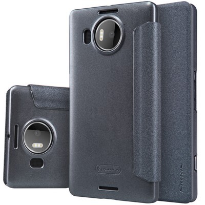 Полиуретановый чехол Nillkin Sparkle Leather Case Black для Microsoft Lumia 950XL(3)