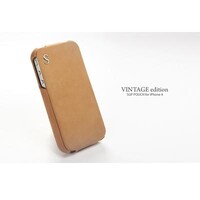 Кожаный чехол книга SGP ARGOS Vintage Edition Brown для Apple iPhone 4/4S