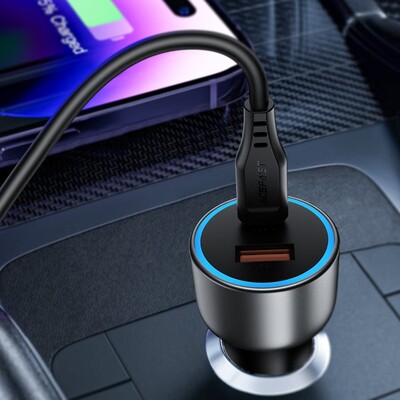 Автомобильное зарядное Acefast B21 75W (USB-A+USB-C) dual port(4)