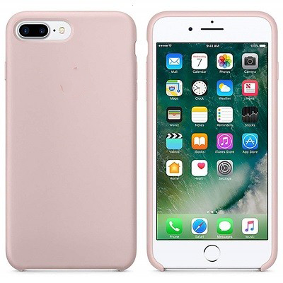 Силиконовый чехол светло-розовый для Apple iPhone 8 Plus(2)