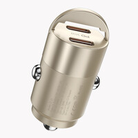 Автомобильное зарядное Keephone CARVOLT Car Charger 36W 2*Type-C (CC-12) титановый