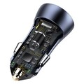 Автомобильное зарядное устройство Baseus TZCCJD-A0G Golden Contactor Pro Car Charger 2 USB 40W (кабель USB-Type-C 5A) серое(#3)