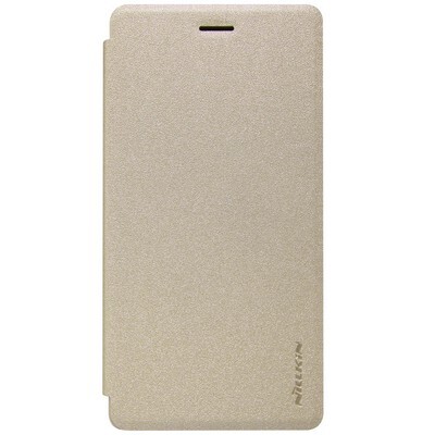 Полиуретановый чехол Nillkin Sparkle Leather Case Gold для Huawei Ascend P8 Lite(1)
