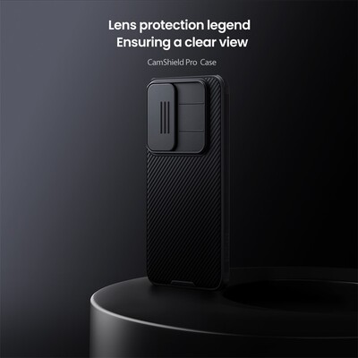 Чехол с защитой камеры Nillkin CamShield Pro Magnetic черная  для Samsung Galaxy S25 FE(6)