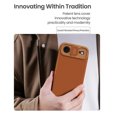 Кожаный чехол Nillkin Qin Prop Leather Case черный для Apple iPhone Air(7)