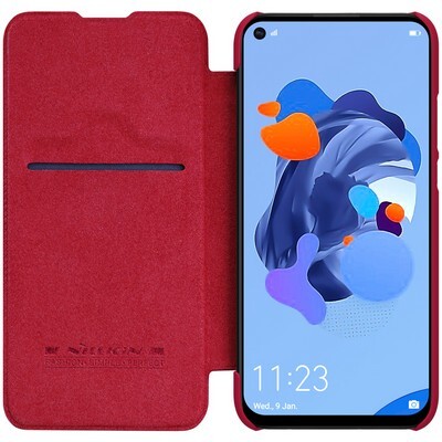 Кожаный чехол Nillkin Qin Leather Case Красный для Huawei P20 Lite 2019 (Nova 5i)(3)