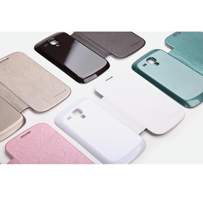 Кожаный чехол книга Rock Elegant Series Khaki для Samsung S7562 Galaxy S Duos(4)