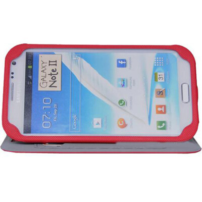 Кожаный чехол книга HOCO Crystal Red для Samsung N7100 Galaxy Note 2(4)
