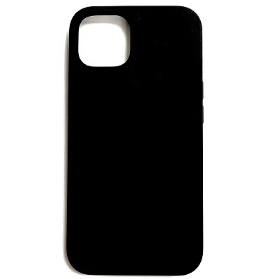 Силиконовый чехол Liquid Silicone Case с закрытым низом черный  для Apple iPhone 13(1)