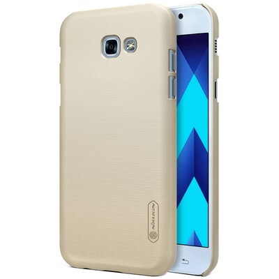 Пластиковый чехол с пленкой Nillkin Super Frosted Shield Gold для Samsung A520F Galaxy A5 (2017)(3)