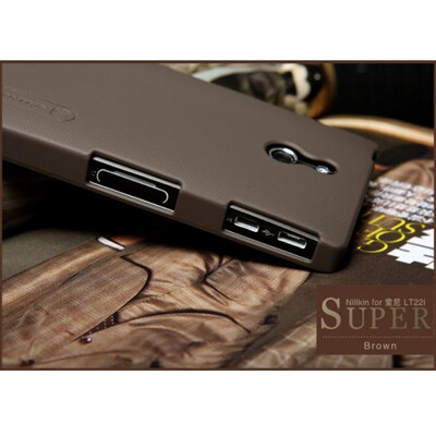 Пластиковый чехол Nillkin D-Style Matte Brown для Sony Xperia P LT22i(3)