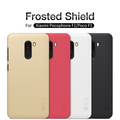Пластиковый чехол Nillkin Super Frosted Shield Черный для Xiaomi Pocophone F1(4)