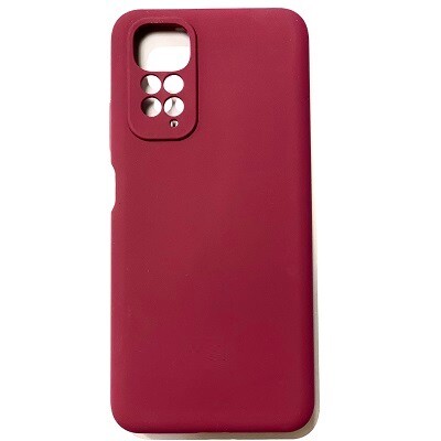 Силиконовый чехол Silicone Case с логотипом бордовый для Xiaomi Redmi Note 11s(1)