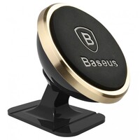 Автомобильный держатель для телефона магнитный Baseus 360-degree Rotation SUGENT-NT0V золото