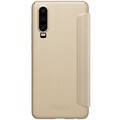 Полиуретановый чехол книга Nillkin Sparkle Leather Case Золотой для Huawei P30(#2)
