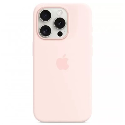 Силиконовый чехол с Magsafe светло-розовый для Apple iPhone 15 Pro Max(2)