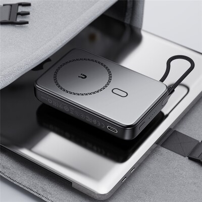 Внешний аккумулятор со встроенным кабелем и подставкой Acefast M24 22.5W Magnetic Fast Charging Power Bank 10000mAh(7)