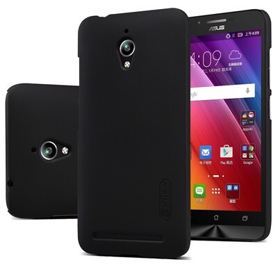 Пластиковый чехол с пленкой Nillkin Super Frosted Shield Black для Asus Zenfone Go ZC500TG(3)