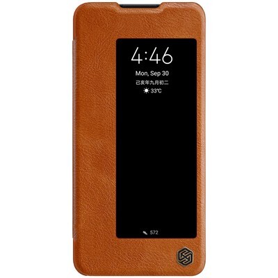 Кожаный чехол Nillkin Qin Leather Case Коричневый для Huawei Mate 30(1)