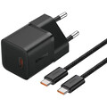 Сетевое зарядное устройство Baseus GaN5 Fast Charger(mini) 1C 20W EU Черное P10110900113-00 с кабелем Type-C - Type-C 100W 1m черный(#1)