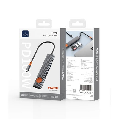 Type-c Хаб WiWU Travel 7in1 USB-C Hub Wi-HB007(5)