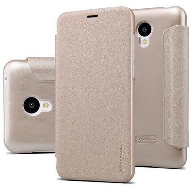 Полиуретановый чехол Nillkin Sparkle Leather Case Gold для Meizu M2 mini(3)