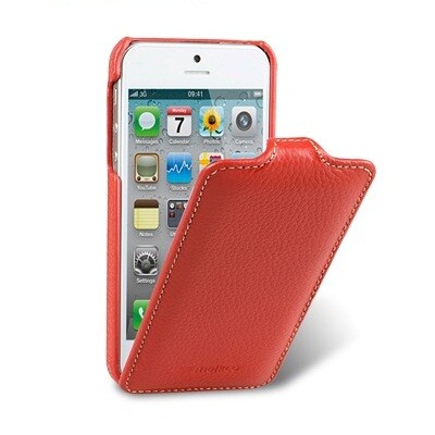 Кожаный чехол книга Melkco Leather Case Red LC для Apple iPhone 5/5s/SE(1)