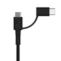 Кабель ZMI AL403 Micro/Type-C to USB-A Combo в оплетке (100см) черный(#2)