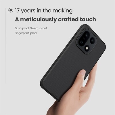 Пластиковый чехол с пластиной Magsafe Nillkin Super Frosted Shield Pro Magnetic Case черный для OnePlus 15(7)