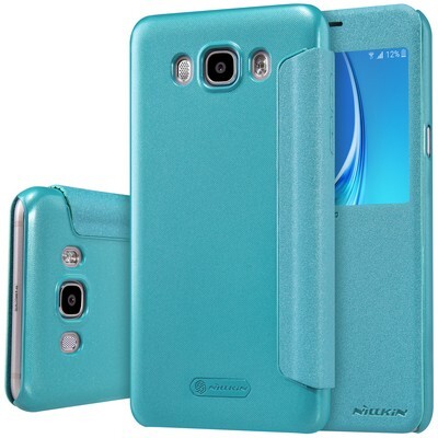 Полиуретановый чехол книга Nillkin Sparkle Leather Case Blue для Samsung J710F Galaxy J7 (2016)(3)