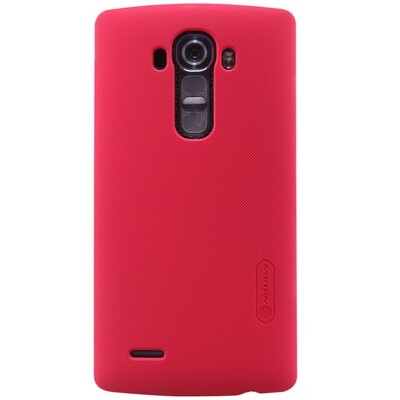Пластиковый чехол с пленкой Nillkin Super Frosted Shield Red для LG G4(1)