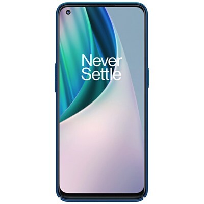Пластиковый чехол с подставкой Nillkin Super Frosted Shield Синий для OnePlus Nord N10 5G(2)