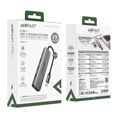 USB-C хаб (концентратор) 5-в-1 Acefast J16 USB-C docking station(7)