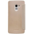 Полиуретановый чехол книга Nillkin Sparkle Leather Case Gold для Lenovo A7010/Vibe X3 Lite(#2)