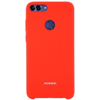 Силиконовый чехол Silicone Case красный для Huawei P Smart\ Enjoy 7S(1)