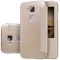 Полиуретановый чехол Nillkin Sparkle Leather Case Gold для Huawei G7 Plus(#3)