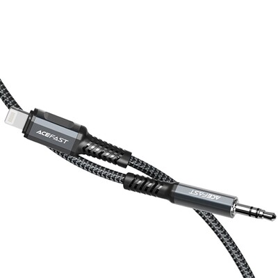 Аудио кабель Acefast C1-06 Lightning Male to 3.5mm Male Aluminum Alloy Audio Cable 1.2m (MFI Certificated)(2)