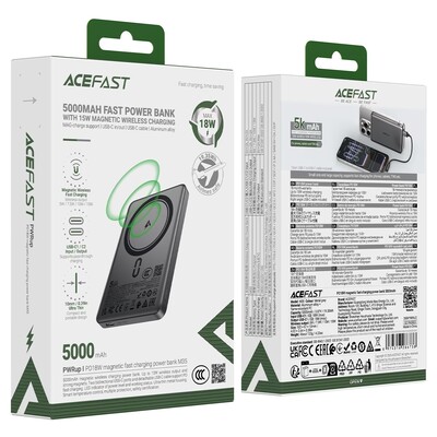 Внешний аккумулятор Acefast Magnetic Fast Wireless Charge Power Bank M35 18W 5000mAh (CCC)(7)