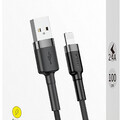Кабель USB to Lightning Baseus Cafule (CALKLF-GG1) 1m черно-золотистый(#7)