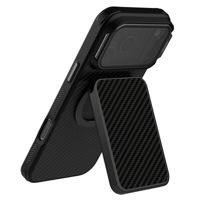 Кардхолдер с функцией подставки и защитой от RFID Nillkin FiberMate Magnetic Wallet Stand черный(3)