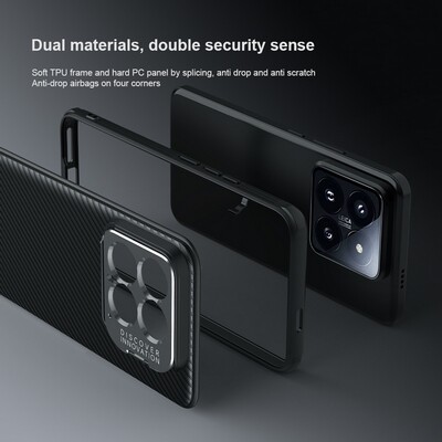 Чехол-накладка Nillkin CamShield Prop Camera Visible Зеленая для Xiaomi 14(6)