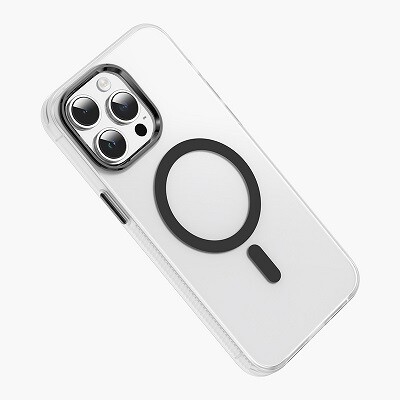 Чехол-бампер с магнитной пластиной Dazzle Pro Matte MagSafe Case прозрачно-черный для Apple iPhone 15(3)