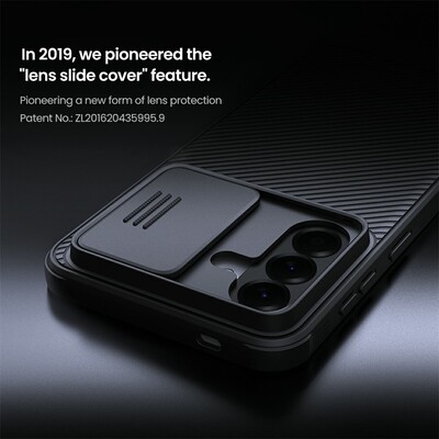 Чехол-накладка с защитой камеры Nillkin CamShield Pro черная для Samsung Galaxy A57(6)