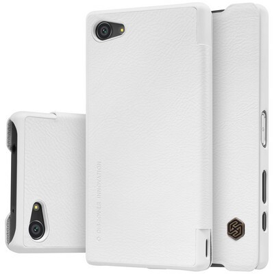 Кожаный чехол Nillkin Qin Leather Case White для Sony Xperia Z5 Compact(3)